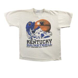 Vintage Kentucky Wildcats Shirt Men Large White NCAA Basketball College Concepts